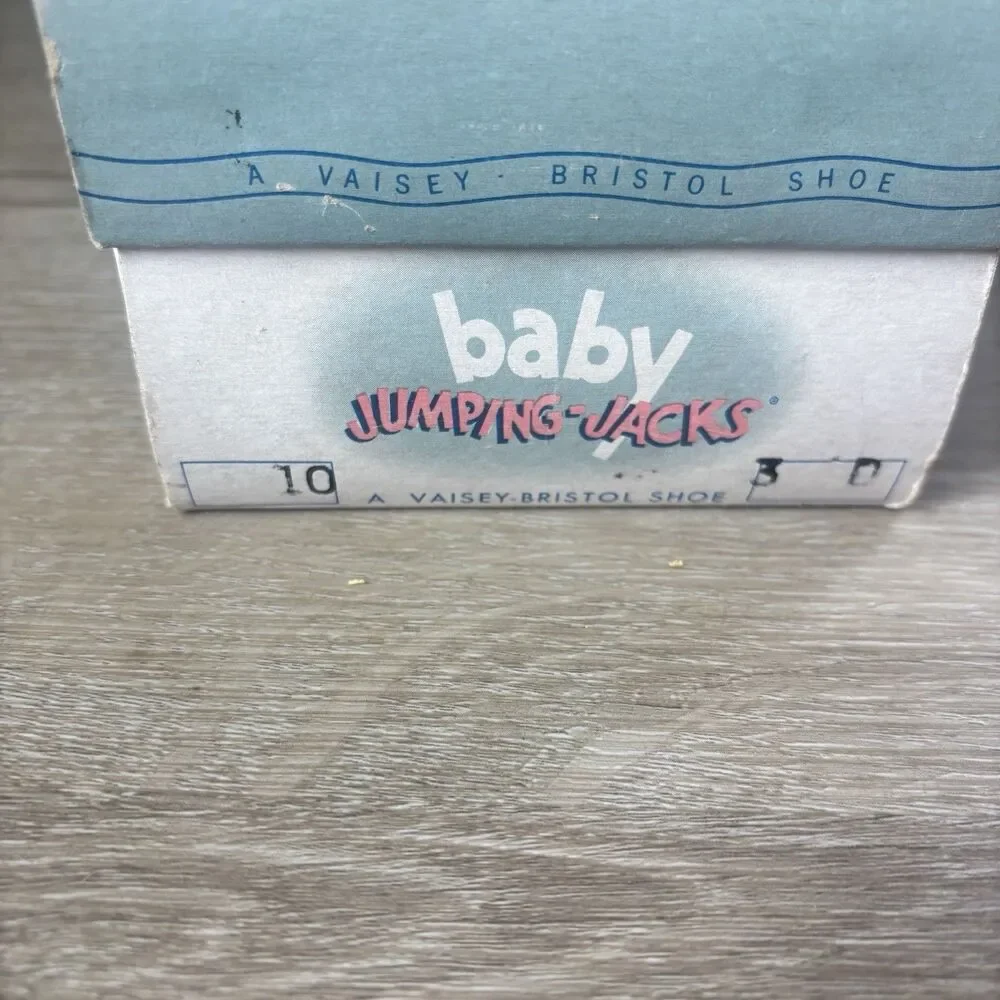 Vintage Baby Jumping Jacks Vaisey Bristol White Leather Shoes Size 3 D Boxed 50s